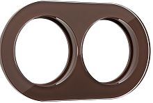 Рамка-ретро универсальная Werkel Favorit Runda 2--м. стекло коричневый картинка